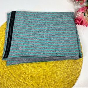 Lululemon Ivivva Village Chill Scarf Striped Heather Gray Green